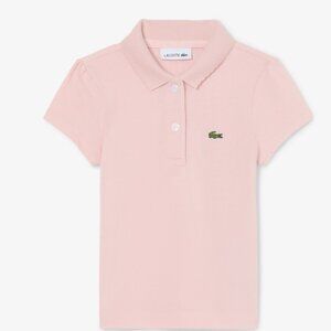 Lacoste Girls' Scalloped Collar Piqué Polo